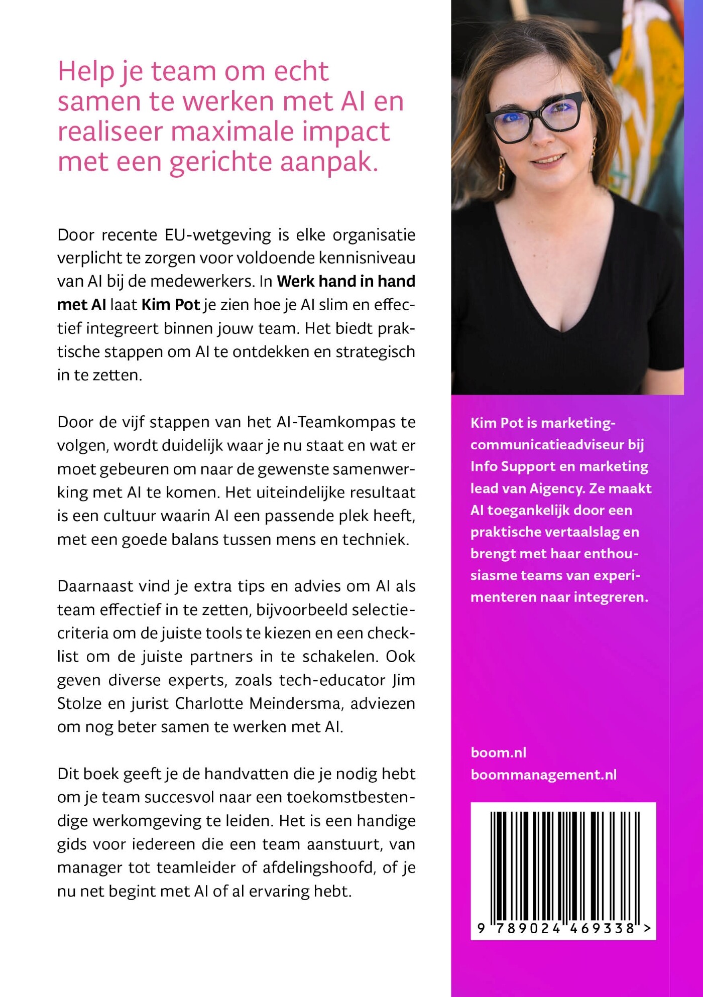 Werk hand in hand met AI achterkant