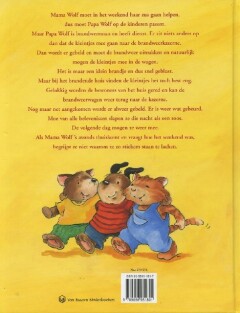 Drie kleine brandweermannen / Van Buuren kinderboeken achterkant