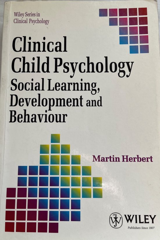 Clinical Child Psychology - Social Learning Development & Behaviour