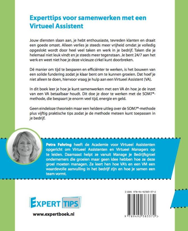Experttips voor samenwerken met een virtueel assistent / Experttips boekenserie achterkant