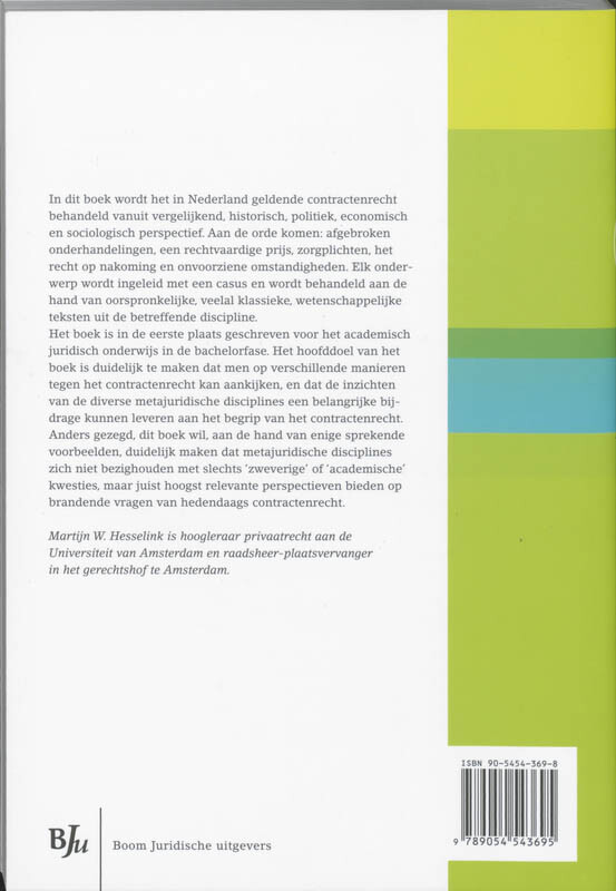 Contractenrecht in perspectief achterkant