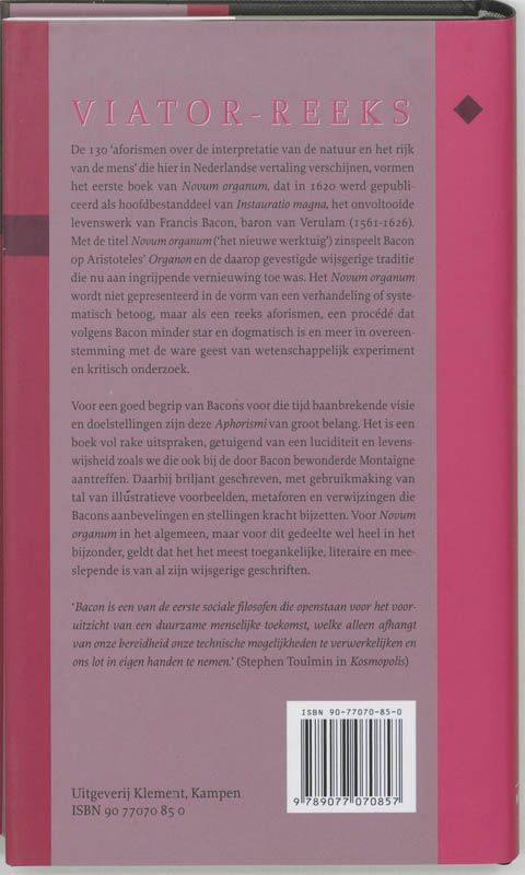 Aforismen: over de interpretatie van de natuur en het rijk van de mens achterkant
