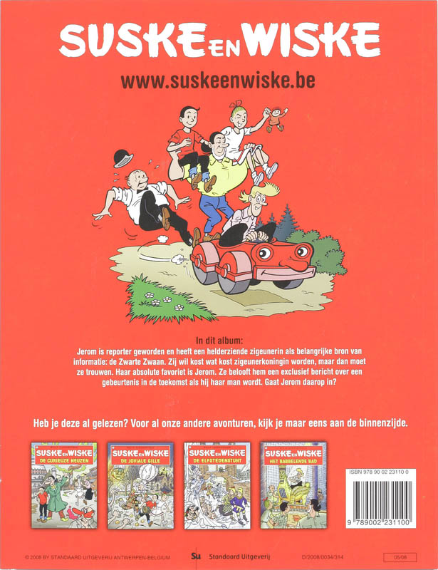 Suske en Wiske 123 - De Zwarte zwaan achterkant