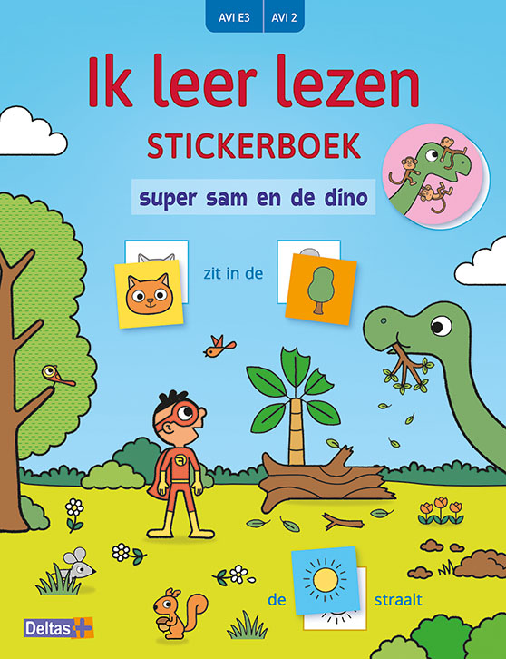 Super Sam en de dino / Ik leer lezen stickerboek