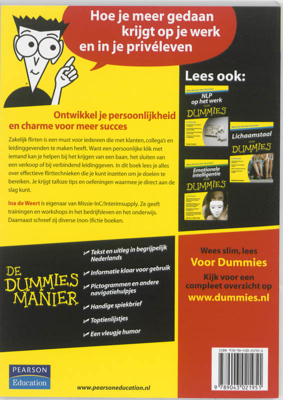 Zakelijk Flirten Voor Dummies achterkant