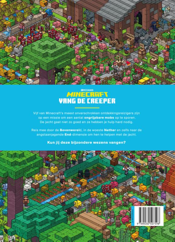 Vang de creeper / Minecraft achterkant