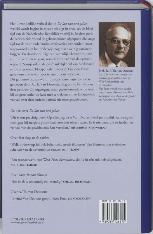 De last van veel geluk / Algemene geschiedenis van Nederland / 4 De last van veel geluk / Algemene geschiedenis van Nederland / 4 achterkant