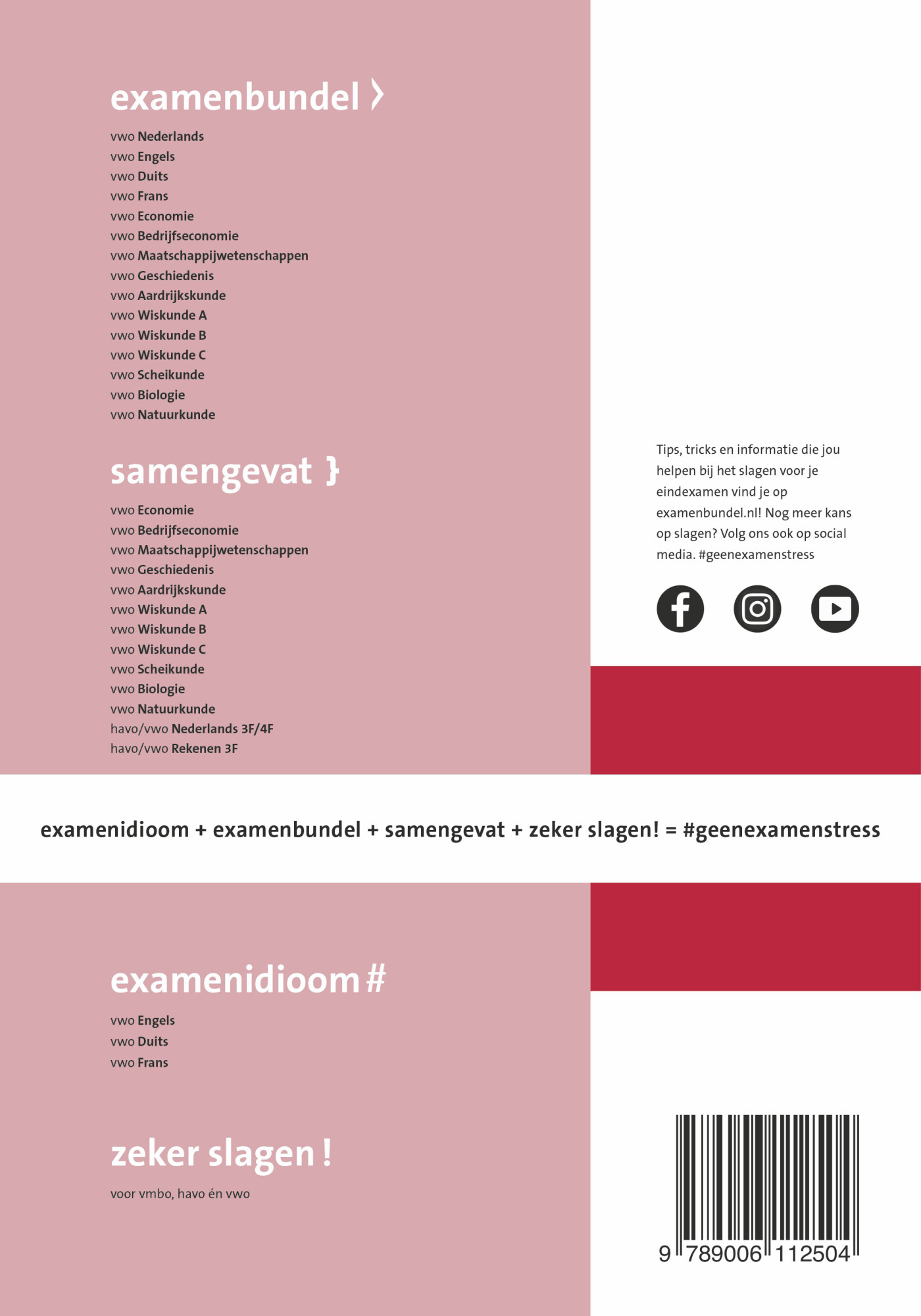 Samengevat / vwo Wiskunde A achterkant