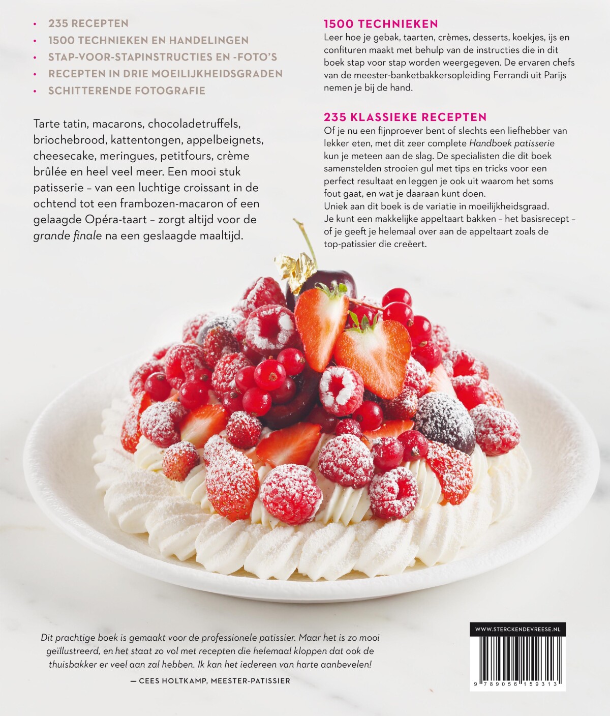 Handboek patisserie achterkant