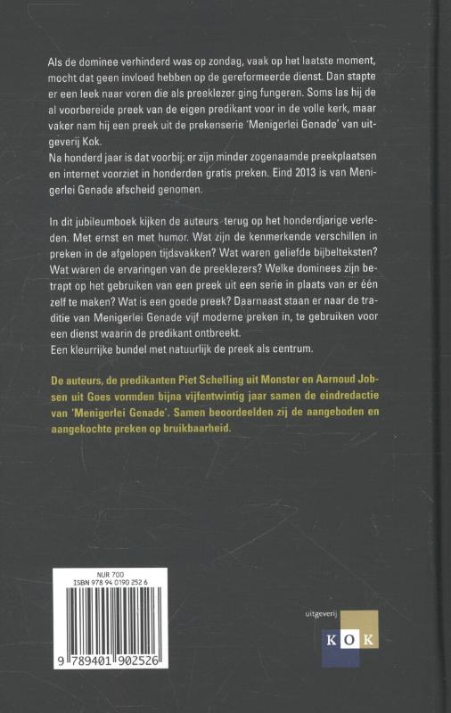 Altijd een preek op zak achterkant