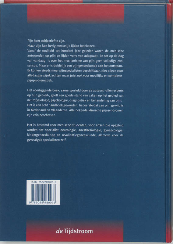 Handboek pijnbestrijding achterkant