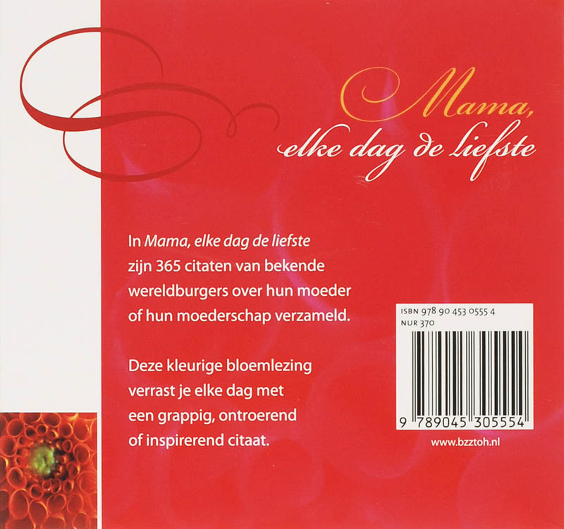 Mama elke dag de liefste wire-o achterkant