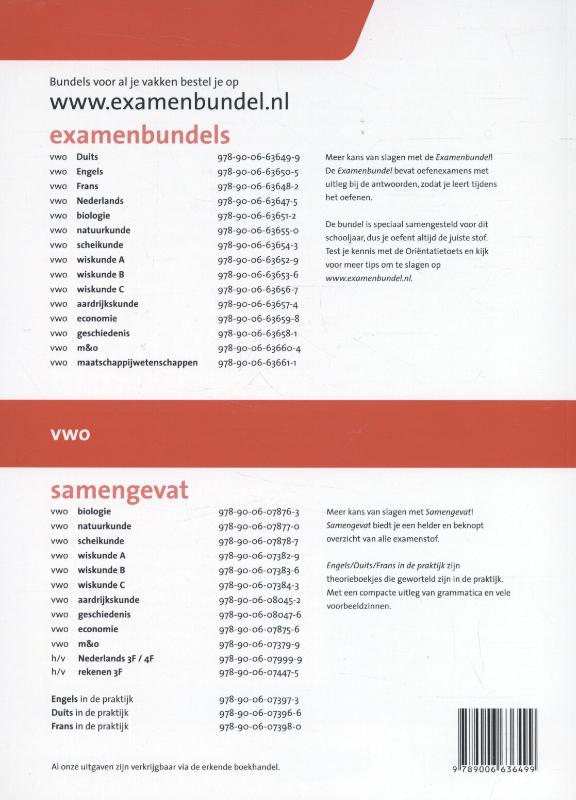 Examenbundel Vwo, Duits, 2015/2016 Examenbundel Vwo, Duits, 2015/2016 achterkant