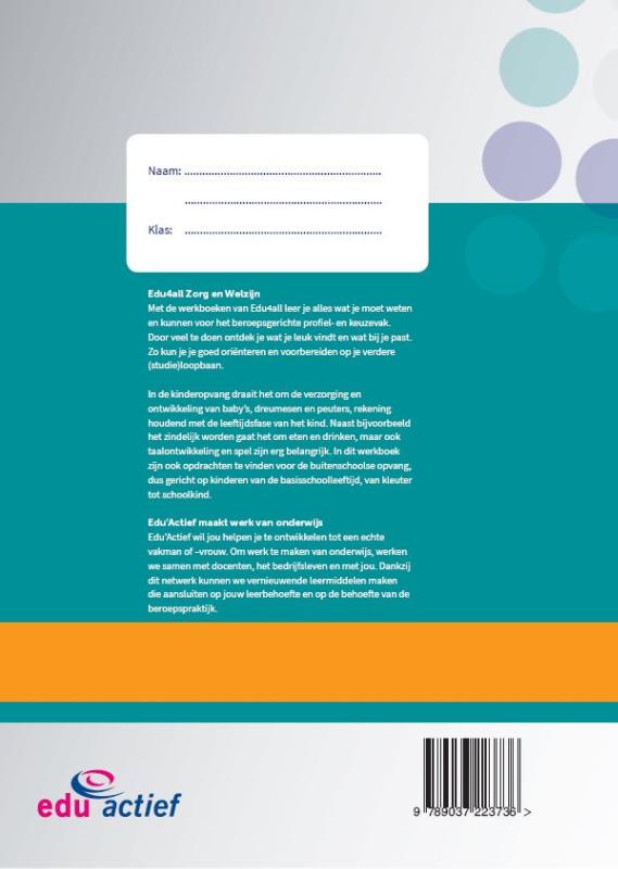 Werken in de kinderopvang / Mens en activiteit / Edu4all ZW achterkant
