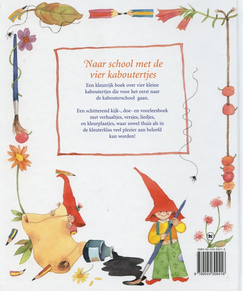 Naar school met de vier kaboutertjes / De vier kaboutertjes achterkant