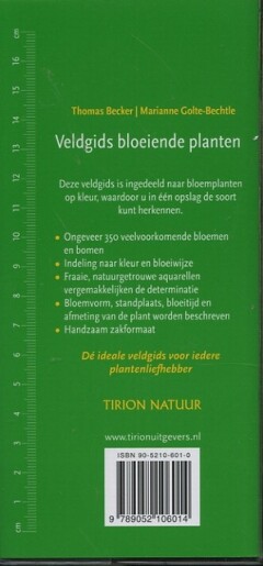 Tirion natuur Veldgids bloeiende planten / Tirion natuur achterkant