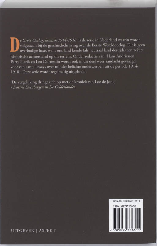 De Grote Oorlog, kroniek 1914-1918 18 / 18 achterkant