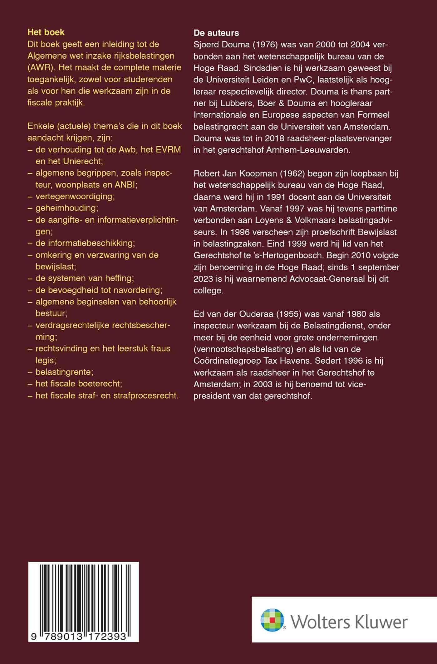 Algemene wet inzake rijksbelastingen achterkant