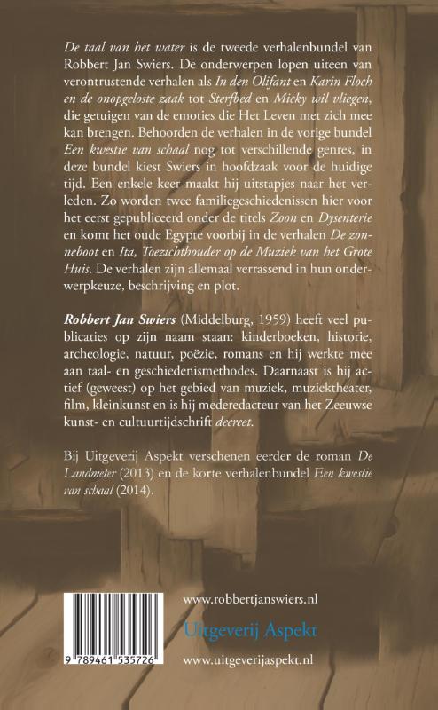 De taal van het water achterkant