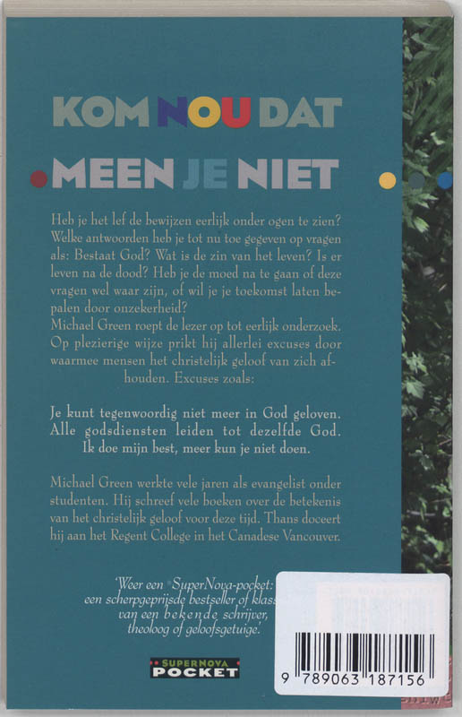 Kom nou, dat meen je niet! / Supernova-pocket achterkant