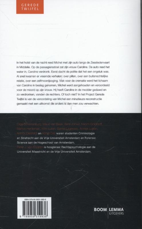 De moddermoord / Gerede Twijfel achterkant