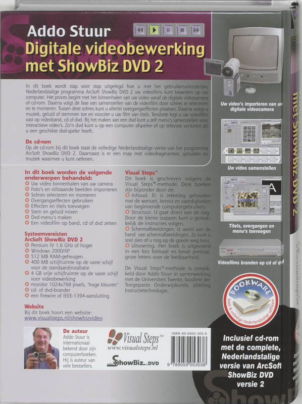 Digitale Videobewerking Met Showbiz Dvd + Cd-Rom achterkant