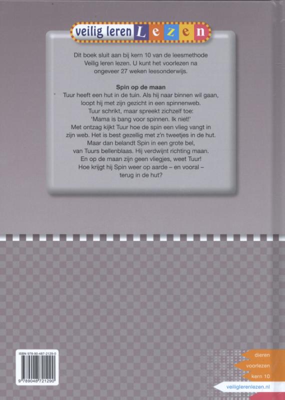 Veilig leren lezen -  Spin op de maan Veilig leren lezen  -   Spin op de maan achterkant