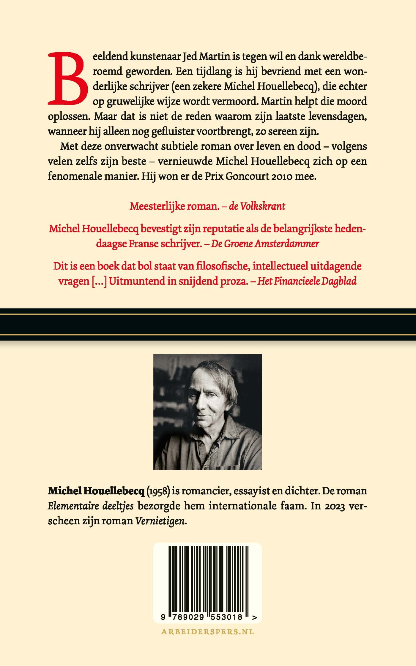 De kaart en het gebied achterkant