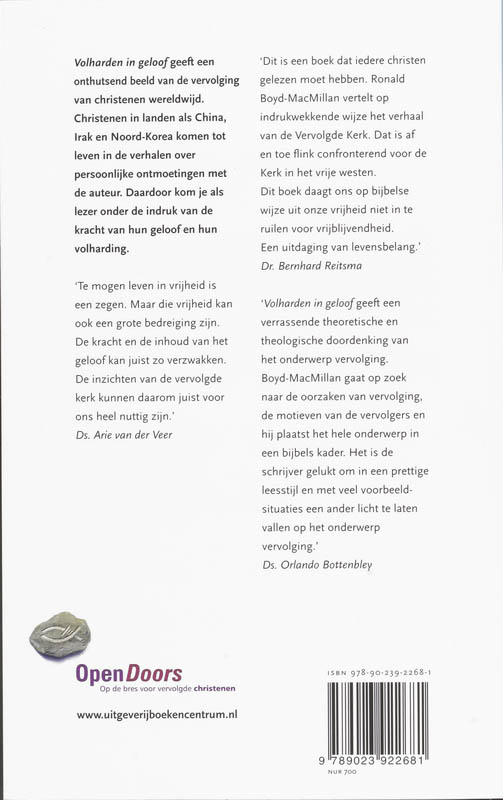 Volharden in geloof Volharden in geloof achterkant