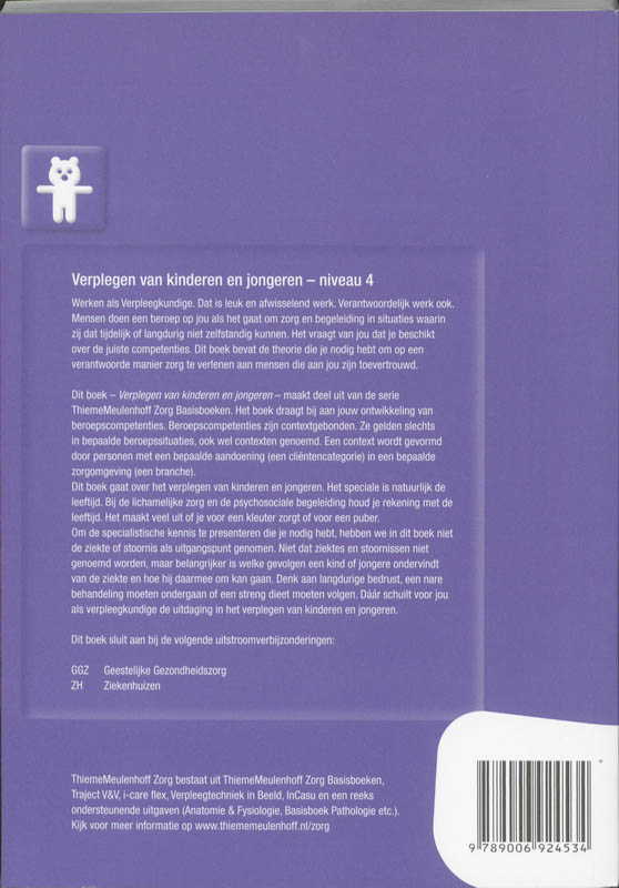 Verplegen van kinderen en jongeren niveau 4 Verplegen van kinderen en jongeren niveau 4 achterkant