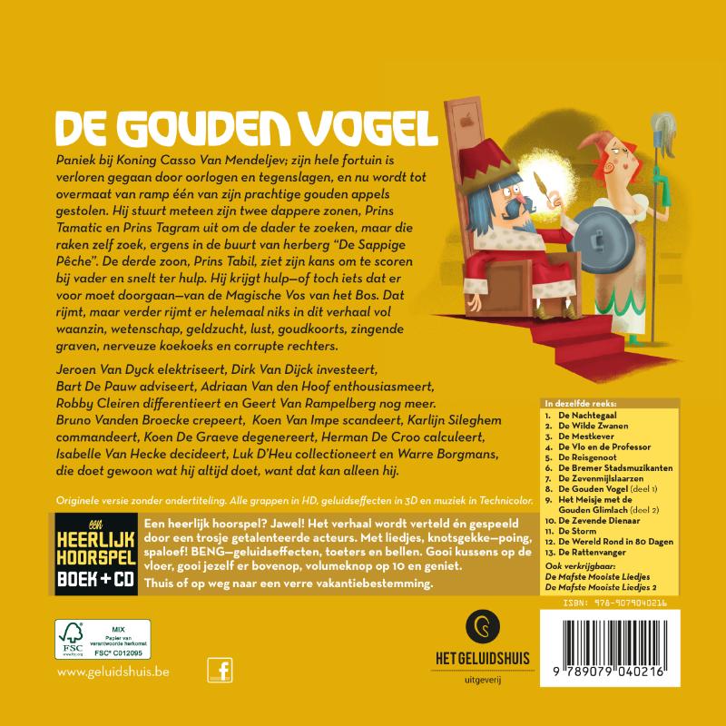 De gouden vogel / Deel 1 / Heerlijk Hoorspel / 8 achterkant