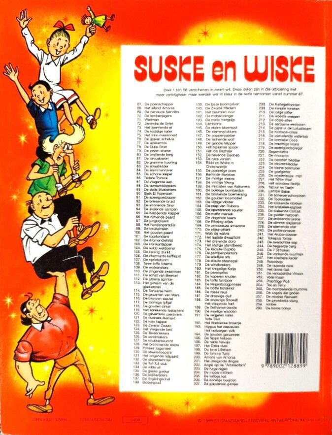 Het ros Bazhaar / Suske en Wiske / 151 achterkant