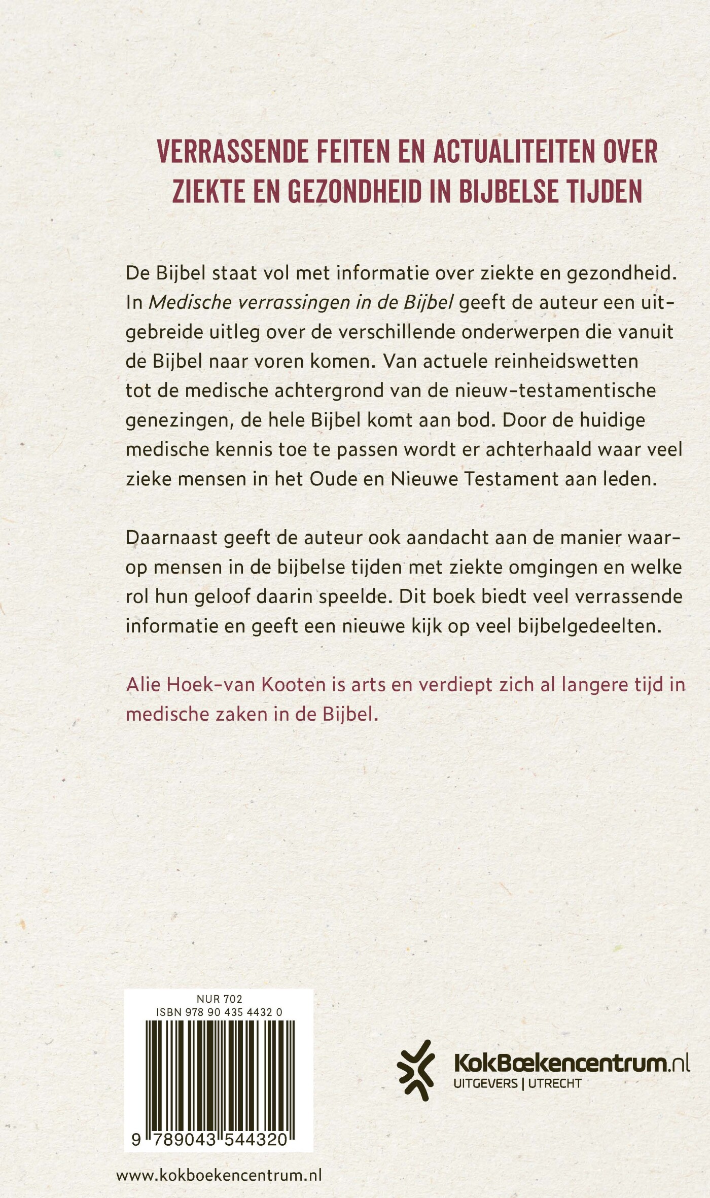 Medische verrassingen in de Bijbel achterkant