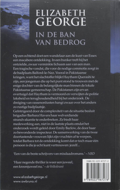 In de ban van bedrog / Inspecteur Lynley-mysterie / 9 achterkant