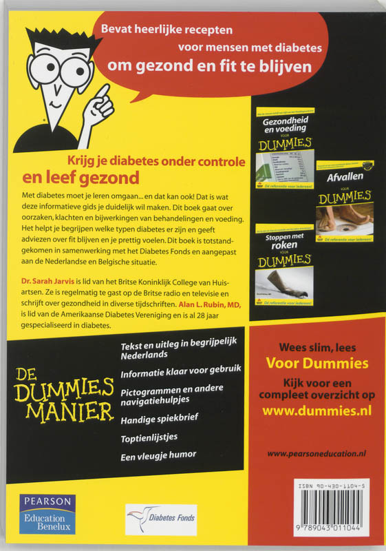 Diabetes voor Dummies achterkant