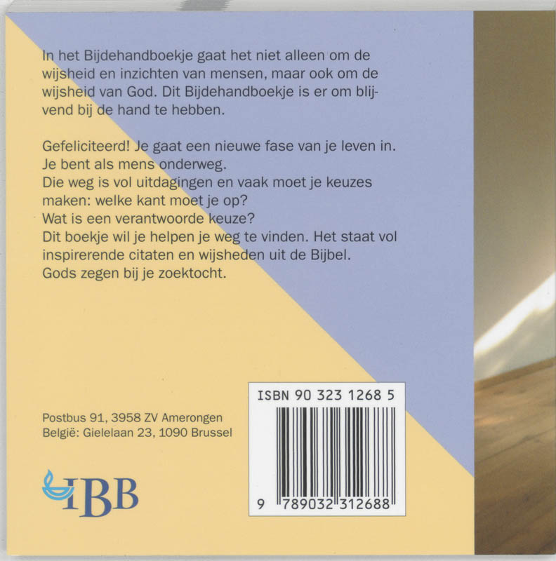 BIJDEHANDBOEKJE VOOR EEN NIEUWE START Bijdehandboekje Voor Een Nieuwe Start achterkant