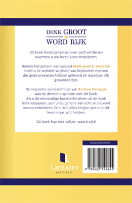 Denk groot & word rijk achterkant