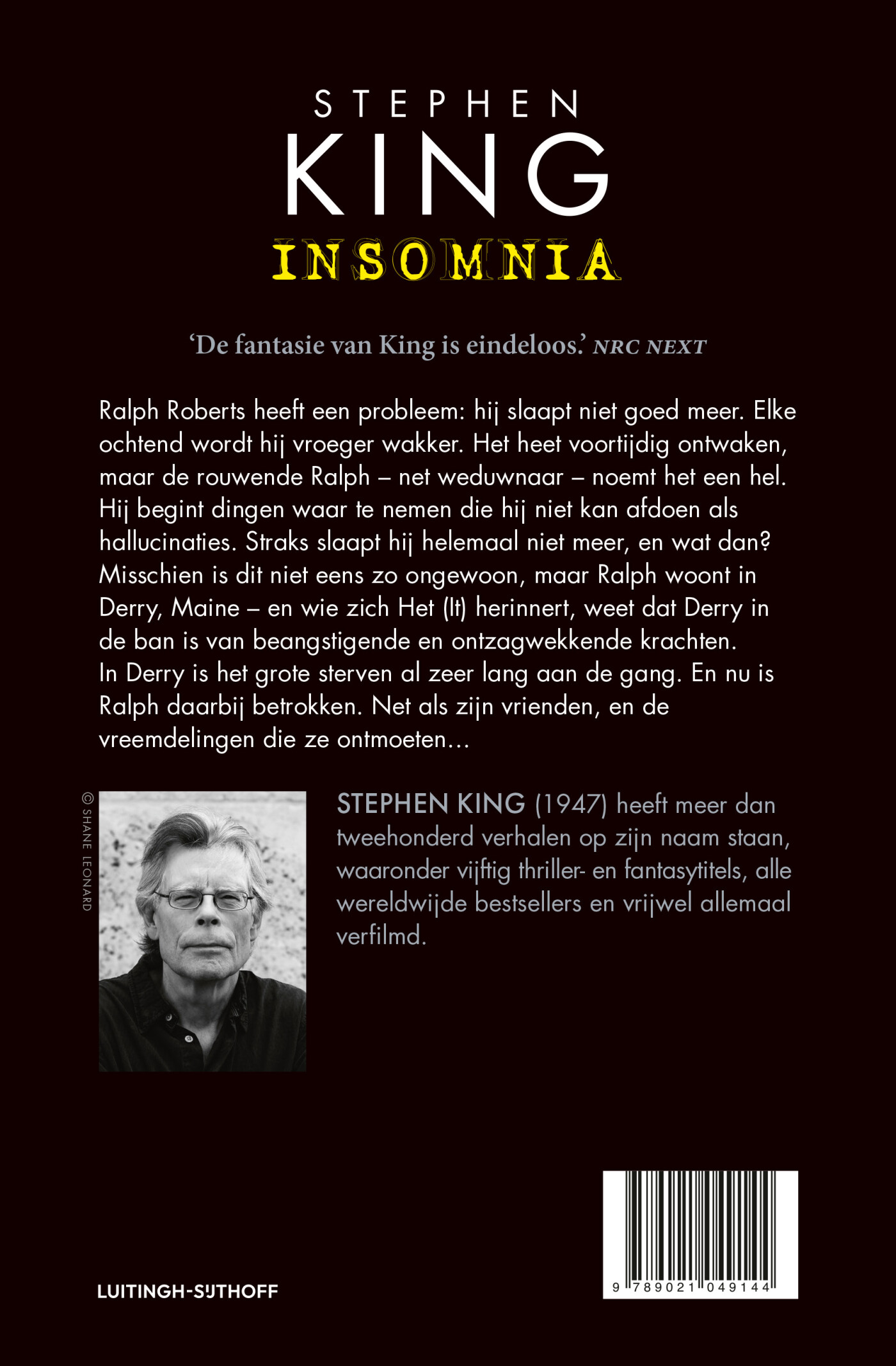 Insomnia achterkant