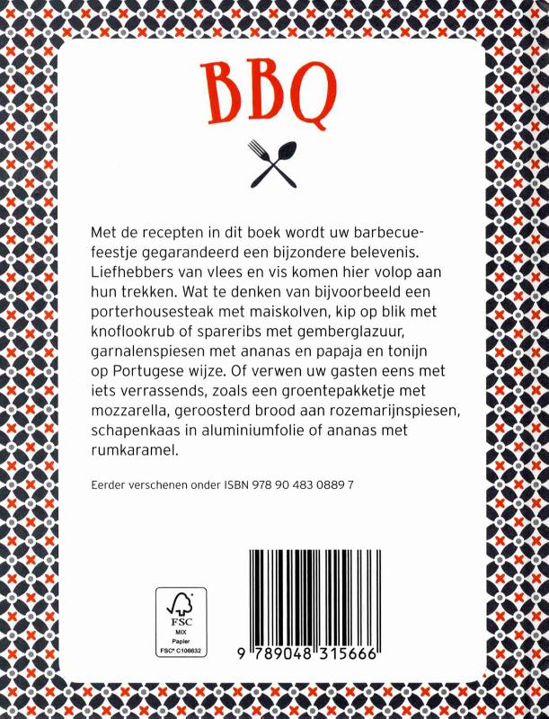 Mini kookboekjes  -   BBQ achterkant