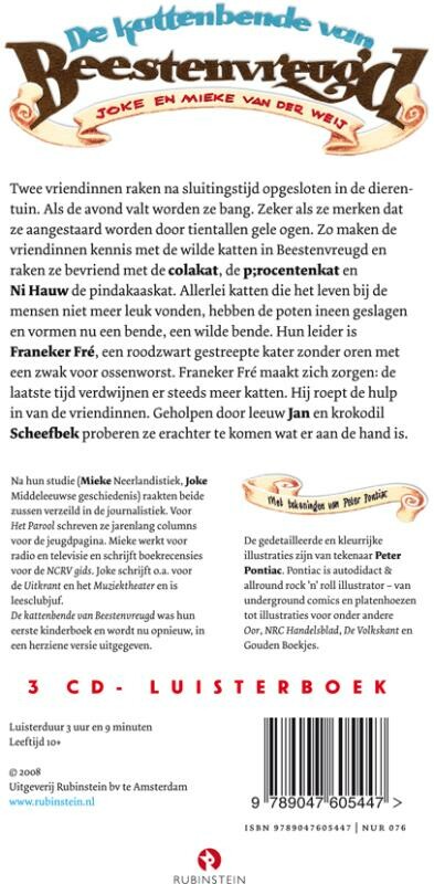 Kattenbende van Beestenvreugd luisterboek achterkant