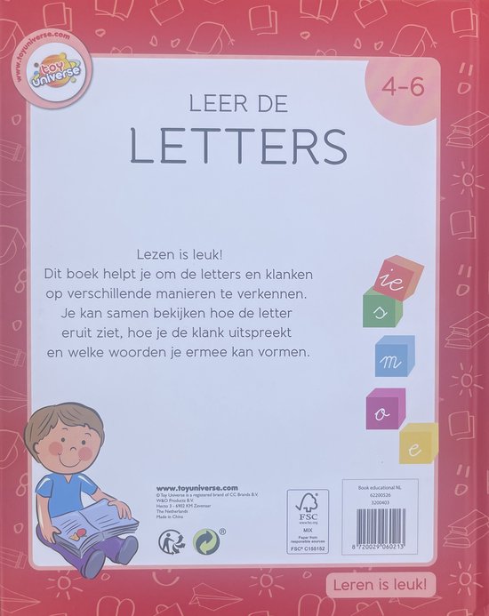 Toy Universe - Leer de Letters - 4 tot 6 jaar - Leren is leuk!