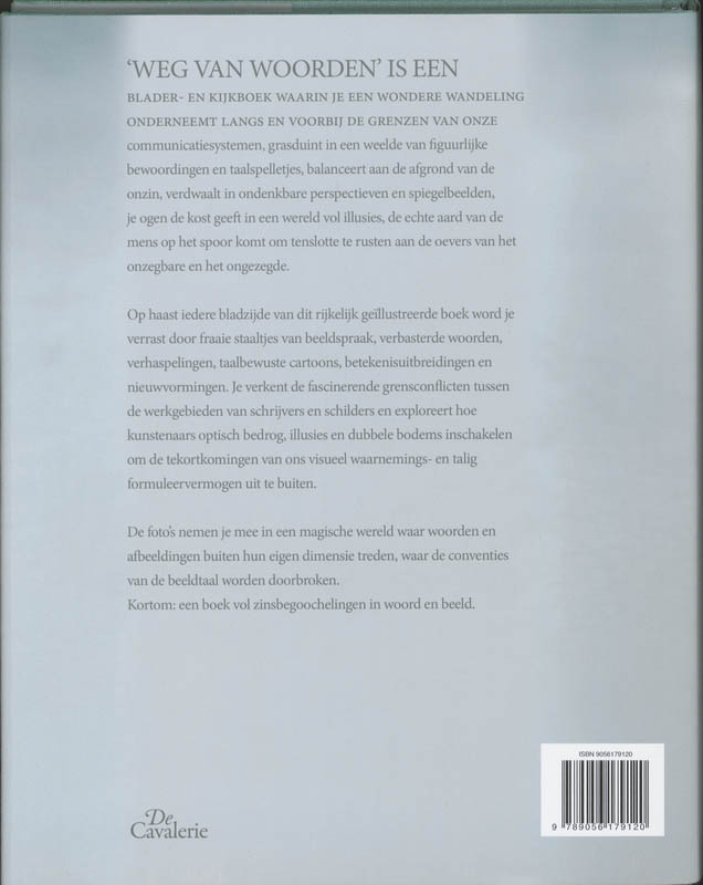Weg van woorden achterkant