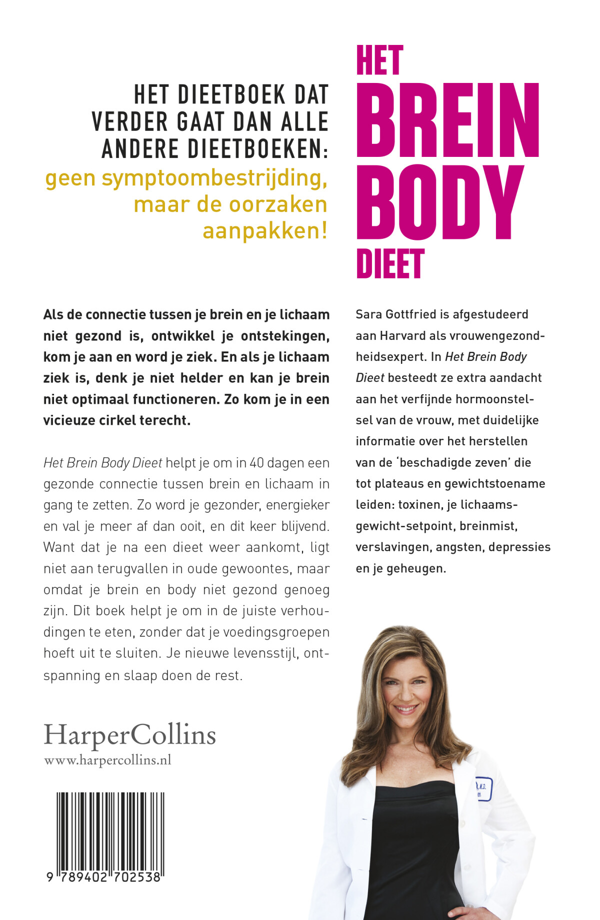 Het brein bodydieet achterkant