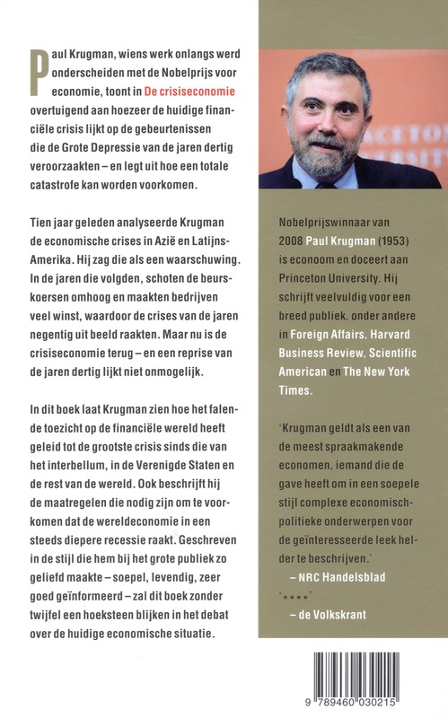 De crisiseconomie De crisiseconomie achterkant