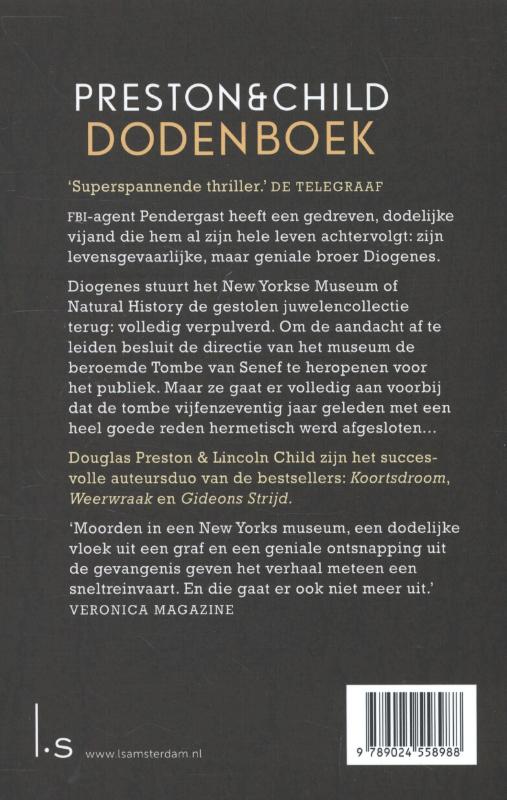 Dodenboek / Pendergast / 7 achterkant