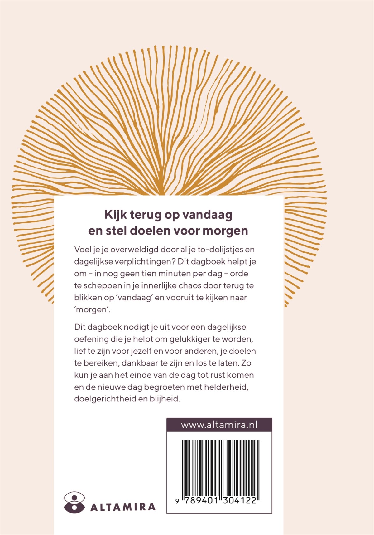 Calm the chaos-dagboek achterkant