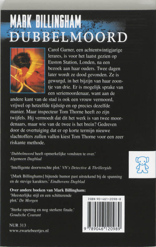 Dubbelmoord / Zwarte beertjes / 3359 achterkant