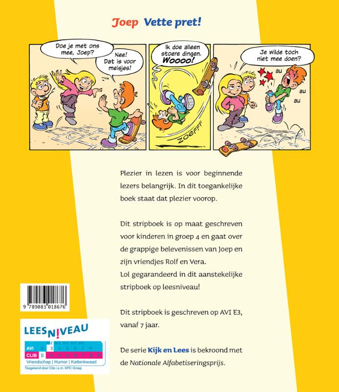 Kijk en Lees - Joep Vette pret! achterkant