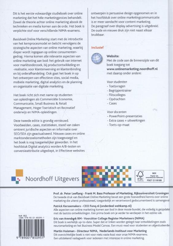 Basisboek online marketing Basisboek online marketing achterkant