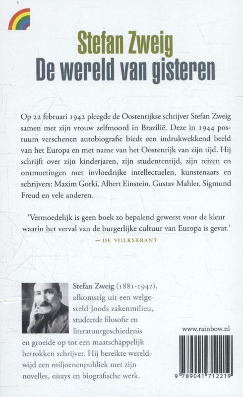 De wereld van gisteren / Rainbow / 1214 achterkant